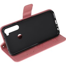 4U Sky Baskı Ağacı Baykuş Cüzdan Standı Deri Kapak Xiaomi Redmi Not 8t-Pink (Yurt Dışından)