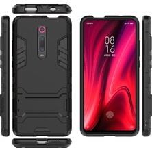 4U Sky Xiaomi Redmi K20/K20 Pro/mi 9t/mi 9t Pro-Black Için Kickstand ile Plastik+Tpu Hibrit Telefon Kabuğu (Yurt Dışından)