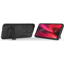 4U Sky Xiaomi Redmi K20/K20 Pro/mi 9t/mi 9t Pro-Black Için Kickstand ile Plastik+Tpu Hibrit Telefon Kabuğu (Yurt Dışından)