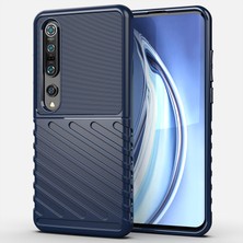 4U Sky Xiaomi Mi 10 Pro-Blue Için Twill Doku Yumuşak Tpu Geri Kılıf (Yurt Dışından)