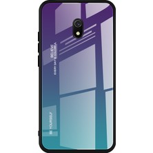 4U Sky Xiaomi Redmi 8A-MOR Mavi Için Gradyan Renk Temperli Cam+Pc+Tpu Kombo Kasa (Yurt Dışından)