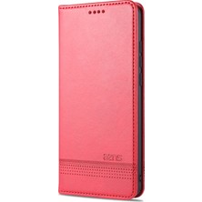 4U Sky Xiaomi Mi 10/10 Pro Telefon Kapak Kırmızısı Için Otomatik Emilmiş Deri Cüzdan Stand Kılıfı (Yurt Dışından)