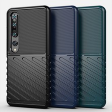 4U Sky Xiaomi Mi 10 Pro-Black Için Twill Doku Yumuşak Tpu Geri Kılıf (Yurt Dışından)