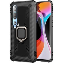 4U Sky Parmak Kickstand Damla Damalı Tpu Koruyucu Telefon Kılıfı Xiaomi Mi 10/mi 10 Pro-Black (Yurt Dışından)