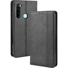 4U Sky Xiaomi Redmi Için Retro Otomatik Emici Deri Kasa Kapağı 8t-Black (Yurt Dışından)