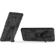 4U Sky Pc+Tpu Combo Şok Geçirmez Telefon Kasası Koruyucusu Xiaomi Mi 11-Black Için Kickstand Tasarım (Yurt Dışından)