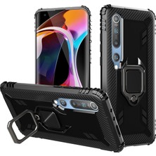 4U Sky Parmak Kickstand Damla Damalı Tpu Koruyucu Telefon Kılıfı Xiaomi Mi 10/mi 10 Pro-Black (Yurt Dışından)