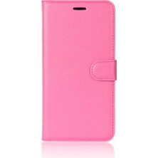 4U Sky Litchi Cilt Cep Telefonu Deri Deri Cüzdan Kılıfı Xiaomi Redmi Note 5 Pro (Çift Kamera)/redmi Note 5 (Çin) -Rose (Yurt Dışından)