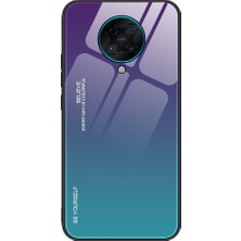 4U Sky Xiaomi Redmi K30 Pro-Mor Mavi Için Gradyan Renk Temperli Cam+Pc+Tpu Hibrit Kasa (Yurt Dışından)