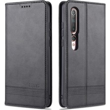 4U Sky Xiaomi Mi 10/10 Pro Phone Cover-Black Için Otomatik Emilmiş Deri Cüzdan Stand Kılıfı (Yurt Dışından)