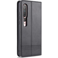 4U Sky Xiaomi Mi 10/10 Pro Phone Cover-Black Için Otomatik Emilmiş Deri Cüzdan Stand Kılıfı (Yurt Dışından)