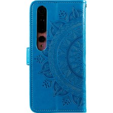 4U Sky Xiaomi Mi 10-Blue Için Cüzdan Kabuğu ile Çiçek Deri Dergisi (Yurt Dışından)