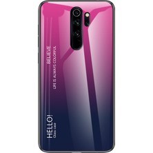 4U Sky Xiaomi Redmi Için Note 8 Pro Gradyan Renk Kapağı Temperli Cam+Pc+Tpu Hibrit Koruyucu Kılıf Kılıfı (Yurt Dışından)