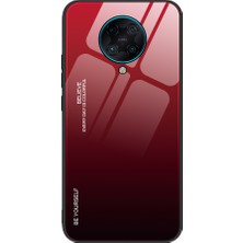 4U Sky Xiaomi Redmi K30 Pro-Kırmızı Siyah Için Gradyan Renk Temsilli Cam+Pc+Tpu Hibrit Kılıf (Yurt Dışından)