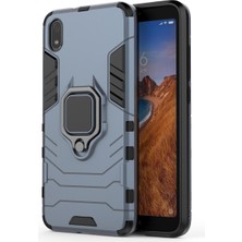 4U Sky Serin Koruma Halka Tutucusu Kickstand Pc Tpu Hibrid Kılıfı Xiaomi Redmi 7A-MAVI (Yurt Dışından)