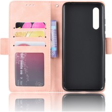 4U Sky Deri Cüzdan Stand Hücre Kaplama Kılıfı Xiaomi Mi 9 Lite/ Mi Cc9/ Mı Cc9 Meitu Edition-Pink Için Birden Fazla Kart Yuvası (Yurt Dışından)