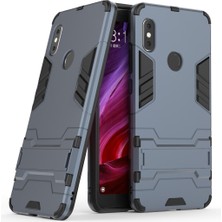 4U Sky Şok Geçirmez Pc+Tpu Hibrid Kickstand Cep Telefonu Kılıfı Xiaomi Redmi Note 5 Pro (Çift Kamera)/redmi Note 5 (Çin) -Dark Blue (Yurt Dışından)