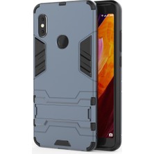 4U Sky Şok Geçirmez Pc+Tpu Hibrid Kickstand Cep Telefonu Kılıfı Xiaomi Redmi Note 5 Pro (Çift Kamera)/redmi Note 5 (Çin) -Dark Blue (Yurt Dışından)