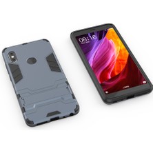 4U Sky Şok Geçirmez Pc+Tpu Hibrid Kickstand Cep Telefonu Kılıfı Xiaomi Redmi Note 5 Pro (Çift Kamera)/redmi Note 5 (Çin) -Dark Blue (Yurt Dışından)