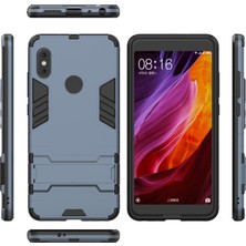 4U Sky Şok Geçirmez Pc+Tpu Hibrid Kickstand Cep Telefonu Kılıfı Xiaomi Redmi Note 5 Pro (Çift Kamera)/redmi Note 5 (Çin) -Dark Blue (Yurt Dışından)