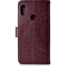 4U Sky Basılı Mandala Desen Pu Deri Deri Cüzdan Stand Kapak Kılıfı Xiaomi Redmi Note 5 Pro (Çift Kamera)/redmi Note 5 (Çin) -Brown (Yurt Dışından)