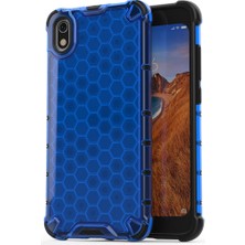 4U Sky Petek Deseni Tpu+Pc Hibrit Şok Geçirmez Telefon Iletimi Xiaomi Redmi 7A-BLUE (Yurt Dışından)