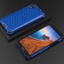 4U Sky Petek Deseni Tpu+Pc Hibrit Şok Geçirmez Telefon Iletimi Xiaomi Redmi 7A-BLUE (Yurt Dışından)