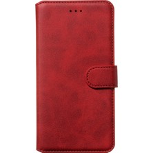 4U Sky Klasik Cüzdan Deri Stand Xiaomi Mi Cc9/mi 9 Lite/a3 Lite/mi Cc9 Meitu Edition-Red Için (Yurt Dışından)