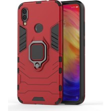 4U Sky Xiaomi Redmi Not 7s /not 7 /note 7 Pro (Hindistan) -Red Için Cool Guard Ring Tutucu Kickstand Pc Tpu Hibrit Kılıf (Yurt Dışından)