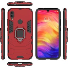 4U Sky Xiaomi Redmi Not 7s /not 7 /note 7 Pro (Hindistan) -Red Için Cool Guard Ring Tutucu Kickstand Pc Tpu Hibrit Kılıf (Yurt Dışından)