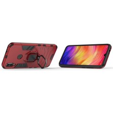 4U Sky Xiaomi Redmi Not 7s /not 7 /note 7 Pro (Hindistan) -Red Için Cool Guard Ring Tutucu Kickstand Pc Tpu Hibrit Kılıf (Yurt Dışından)