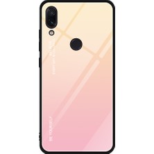 4U Sky Xiaomi Redmi Not 7s Not 7-Gold Pembesi Için Kazşana Dayanıklı Gradyan Cam Tpu+Pc Telefon Kılıfı (Yurt Dışından)