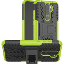 4U Sky Şık Çift Katmanlı Pc+Tpu Kickstand ile Xiaomi Redmi Note 8 Pro-Green (Yurt Dışından)