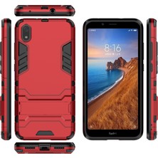 4U Sky Xiaomi Redmi 7A-KIRMIZI Için Kickstand ile Plastik+Tpu Hibrit Telefon Kabuğu (Yurt Dışından)