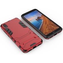 4U Sky Xiaomi Redmi 7A-KIRMIZI Için Kickstand ile Plastik+Tpu Hibrit Telefon Kabuğu (Yurt Dışından)