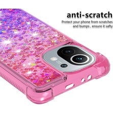 4U Sky Glitter Pulins Quicksand Tasarım Tpu Telefon Koruyucu Kabuk Xiaomi Mi 11-Pink+Mor Için (Yurt Dışından)