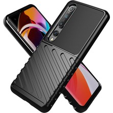 4U Sky Xiaomi Mi 10-Black Için Twill Doku Yumuşak Tpu Telefon Kılıfı (Yurt Dışından)