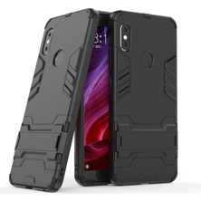 4U Sky Shockproof Pc+Tpu Hibrid Kickstand Telefon Kılıfı Xiaomi Redmi Note 5 Pro (Çift Kamera)/redmi Note 5 (Çin) -Black (Yurt Dışından)