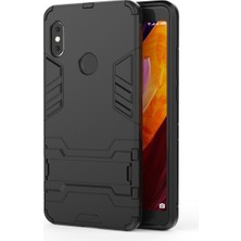 4U Sky Shockproof Pc+Tpu Hibrid Kickstand Telefon Kılıfı Xiaomi Redmi Note 5 Pro (Çift Kamera)/redmi Note 5 (Çin) -Black (Yurt Dışından)