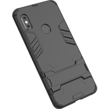 4U Sky Shockproof Pc+Tpu Hibrid Kickstand Telefon Kılıfı Xiaomi Redmi Note 5 Pro (Çift Kamera)/redmi Note 5 (Çin) -Black (Yurt Dışından)