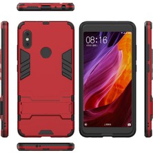 4U Sky Shockproof Pc+Tpu Hibrid Kickstand Mobil Geri Back Case Xiaomi Redmi Note 5 Pro (Çift Kamera)/redmi Note 5 (Çin) -Red (Yurt Dışından)