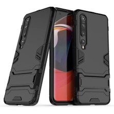 4U Sky Xiaomi Mi 10-Black Için Kickstand Case ile 2-1 Arada Plastik+Tpu Telefon Kabuğu (Yurt Dışından)