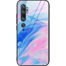 4U Sky Mermer Doku Temperli Cam Geri+Tpu Combo Kabuğu Xiaomi Mi Note 10-DL05 (Yurt Dışından)