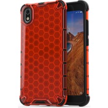 4U Sky Petek Deseni Tpu+Pc Hibrit Şok Geçirmez Telefon Xiaomi Redmi 7A-RED Için (Yurt Dışından)