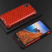 4U Sky Petek Deseni Tpu+Pc Hibrit Şok Geçirmez Telefon Xiaomi Redmi 7A-RED Için (Yurt Dışından)