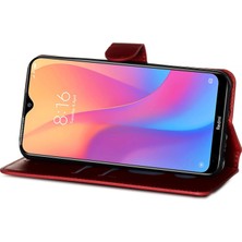 4U Sky Cüzdan Stand Flip Deri Telefon Kılıfı Xiaomi Redmi 8A-KIRMIZI (Yurt Dışından)