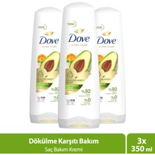 Dove Saç Bakım Kremi Dökülmeye Karşı Bakım Avokado Özü & Kalendula Özü 350 ml X3