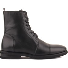 Saillaker’s Sail Lakers - Siyah Deri Fermuarlı Erkek Bot