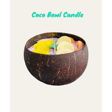 Mhyssa Natural Doğal Hindistancevizi Kasede Dekoratif Mum (Karışık Meyveli)/ Coconut Bowl Candle With Mixed Fruits