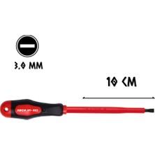 Cer-Pa Norm Prosoft İzoleli Tornavida Mıknatıslı Düz Uçlu 3.0 - 10 Cm